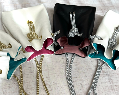 UNDERCOVER フェイクレザー巾着 24ss ポーチ UNDERCOVER フェイク