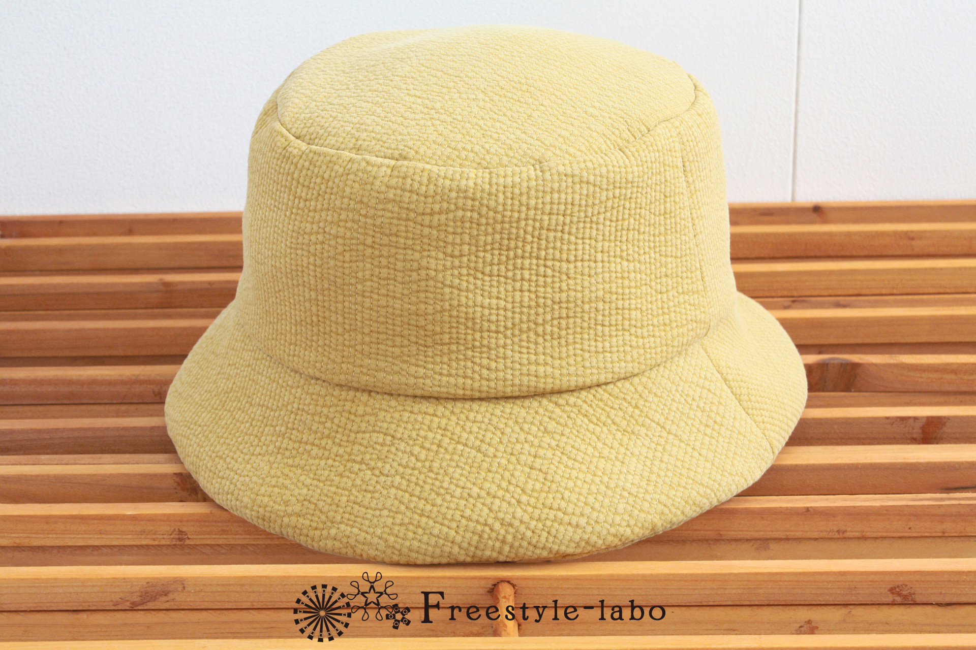 韓国キルト生地『ヌビ』のハット<イエロー>　 帽子　黄色