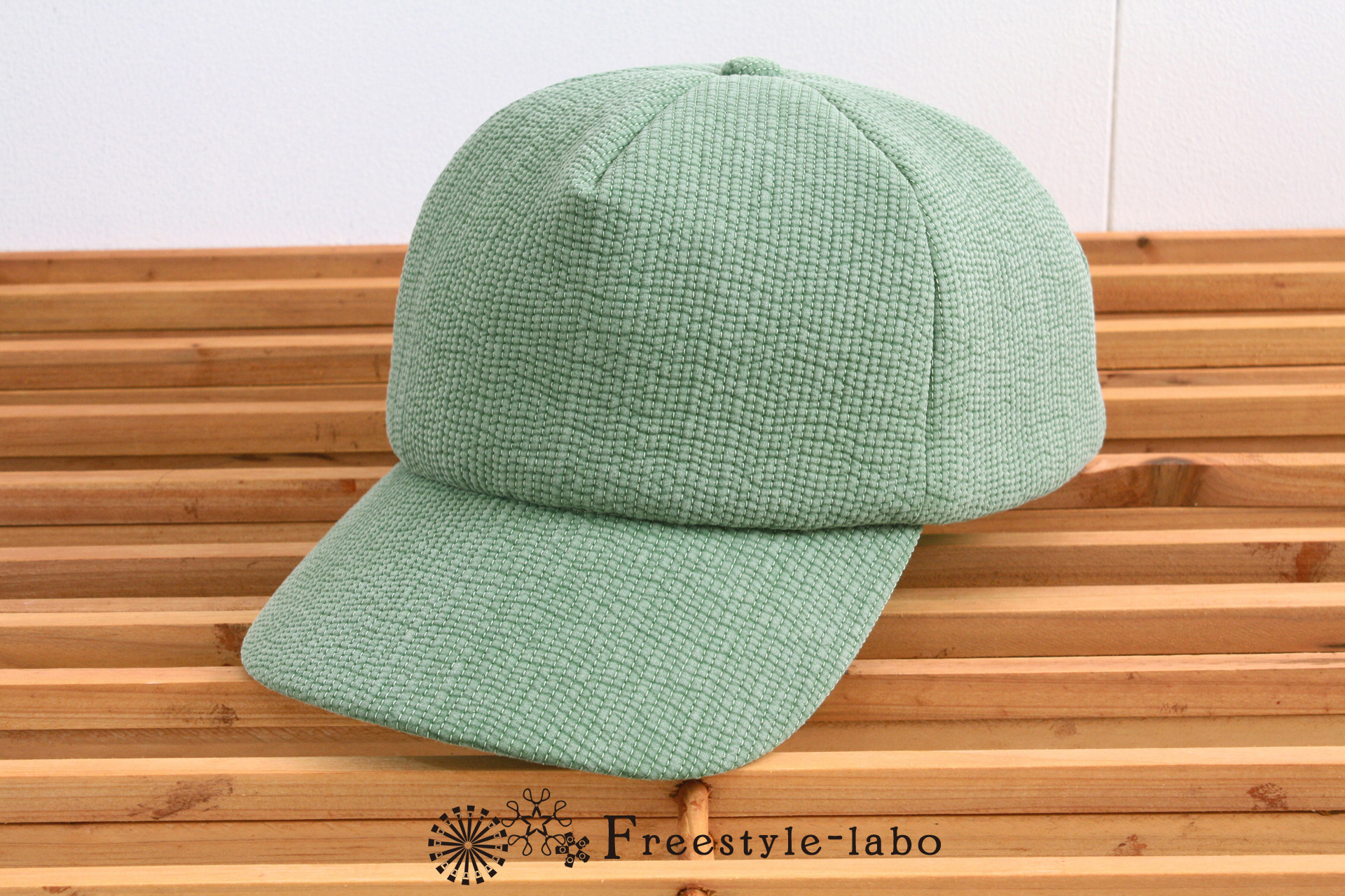 韓国キルト生地『ヌビ』のキャップ<グリーン> 帽子　緑