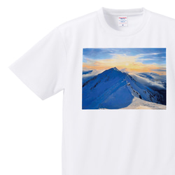 伯耆大山 雪山 Tシャツ ドライ 吸水速乾 山 登山 アウトドア 2枚目の画像