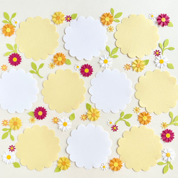 寄せ書き クラフトパンチのお花とカード(5.7cm)のセット〜デイジー