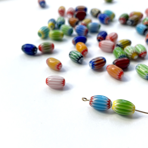 ミルフィオリ×スワロフスキー×チェコビーズのチャーム アクセサリー