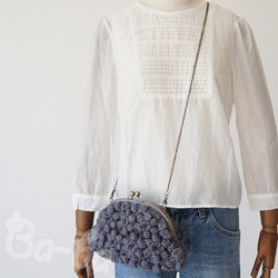 Ba-ba handmade Poppy puff knitting hand bag  No.C1704 第10張的照片