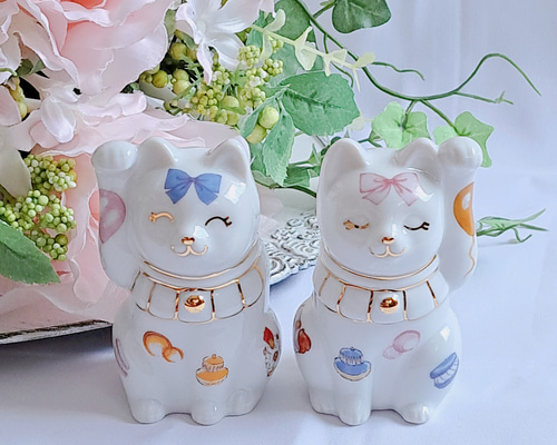 福を招く 招き猫 ペアセット 結婚祝い 開店祝い 記念 玄関