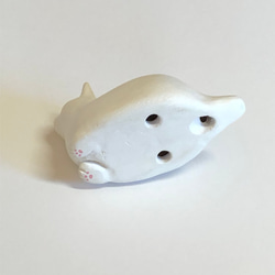ネコリナ (猫のオカリナ)/hako/白　猫グッズ　猫雑貨　白猫　オカリナ 5枚目の画像