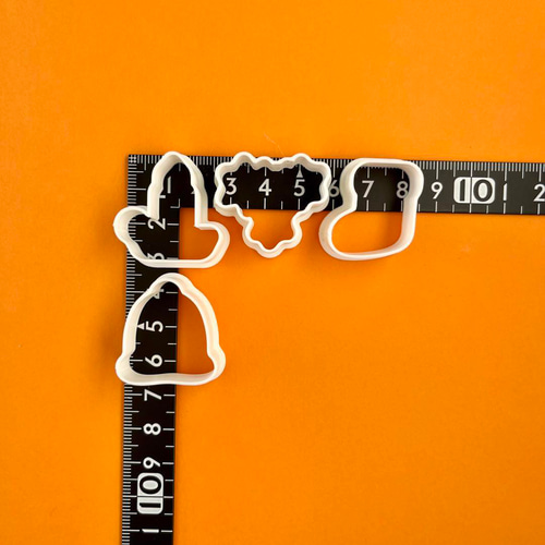 クリスマスクッキー型 【ベル・柊・靴下・蝋燭】4点セット クッキー型