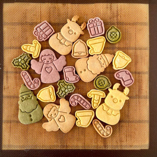 クリスマスクッキー型 【ベル・柊・靴下・蝋燭】4点セット クッキー型