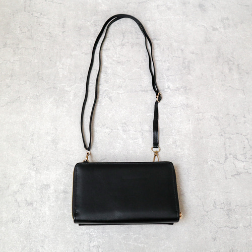 お財布ショルダー スマホショルダー 黒 ブラック スマホショルダー