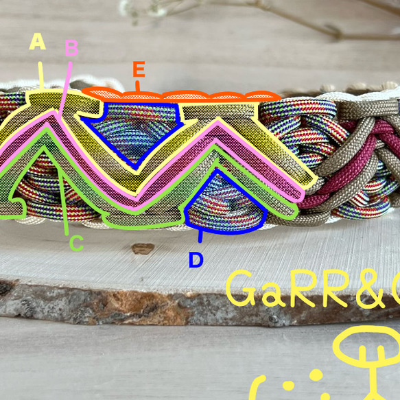 丈夫なパラコード首輪4色or5色選べるオーダーメイド小型犬・中型犬・大型犬・超大型犬向き幅広首輪 6枚目の画像