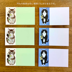 訳あり⭐︎ねこ名刺　★9種類×３枚ずつ＝27枚入り★ 6枚目の画像