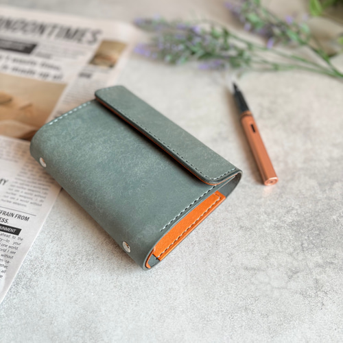 システム手帳 手帳カバー ミニ6サイズ スクラッチレザー×国産レザー