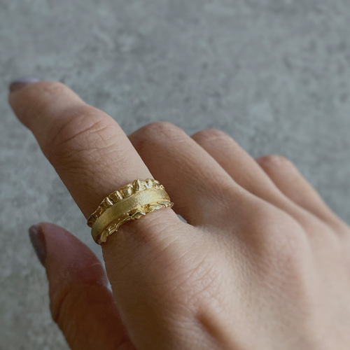 大人の甘辛フリルリング【side frill ring(gd)】 指輪・リング