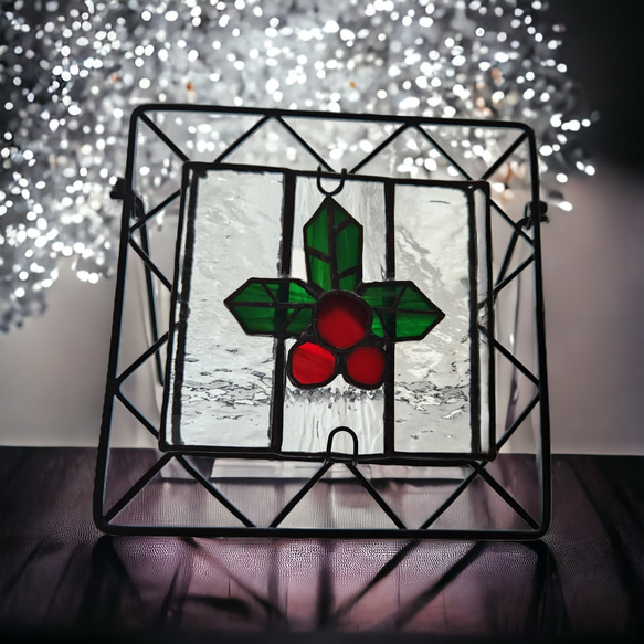 クリスマス置物　ステンドグラスパネル　インテリア雑貨　クリスマスマスコット　クリスマスデコレーション　ギフト　送料無料　 3枚目の画像