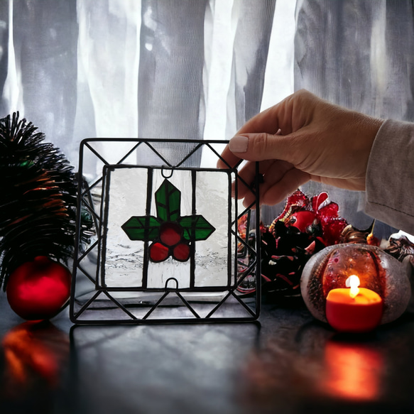 クリスマス置物　ステンドグラスパネル　インテリア雑貨　クリスマスマスコット　クリスマスデコレーション　ギフト　送料無料　 10枚目の画像