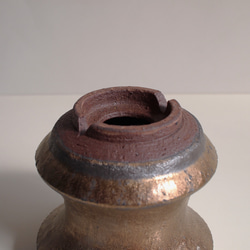 Φ9.5×h9.8㎝ 金属釉 植木鉢　M3-1 10枚目の画像