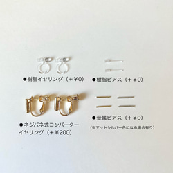 Chandelier charm bijouearrings シャンデリアチャームビジューイヤリング　樹脂ピアスネジバネ 19枚目の画像