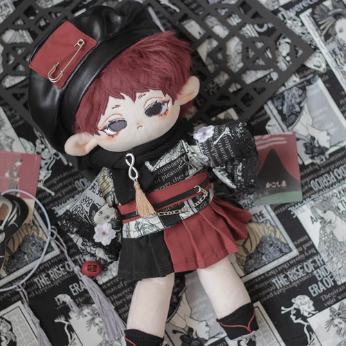 20cmぬいぐるみ服 着せ替えぬいぐるみ 楓霜セット 大正風 和風 和服