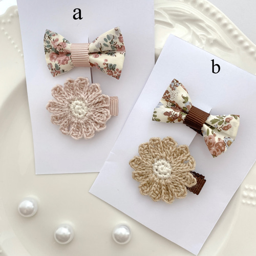 【ナチュラルマーガレット】ベビーヘアクリップ　キッズヘアクリップ　ヘアピン　② ナチュラルマーガレット】ベビーヘアクリップ キッズヘアクリップ