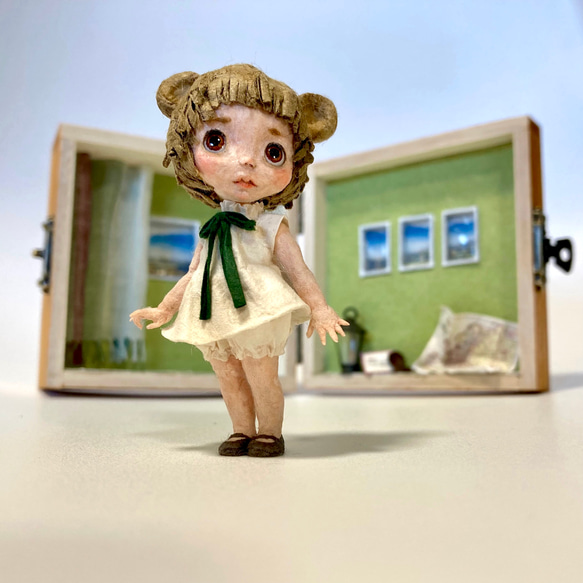 KuKuBeA(くくべあ)＆緑のドールハウス　和紙人形 11枚目の画像