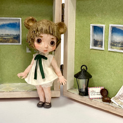 KuKuBeA(くくべあ)＆緑のドールハウス　和紙人形 4枚目の画像