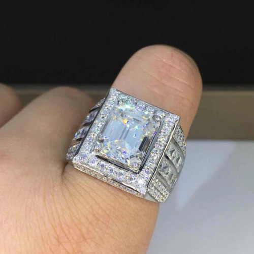 newデザイン】覇者の輝き❗️ モアサナイト ダイヤモンド メンズ 