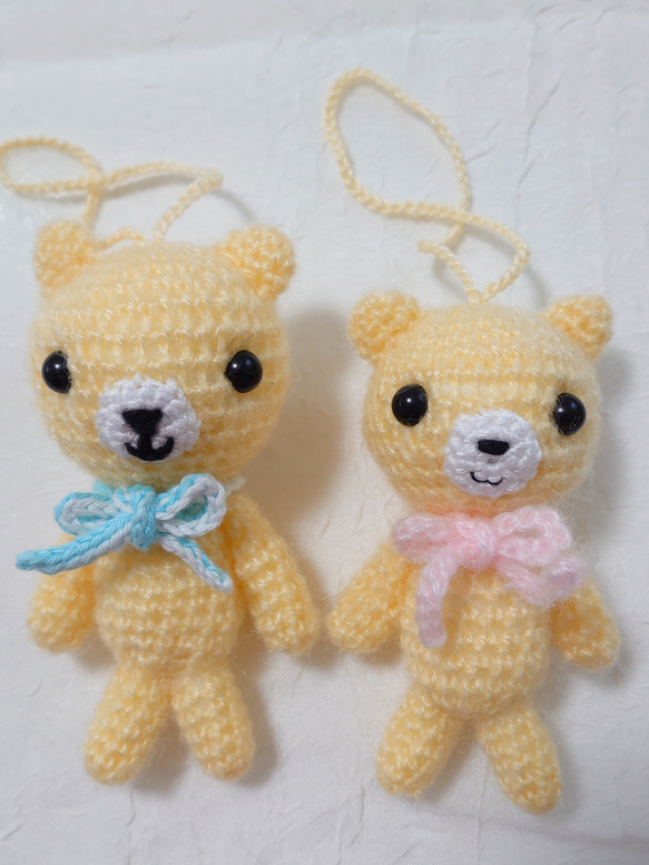 クマのあみぐるみ すず入り クマのあみぐるみ すず入り