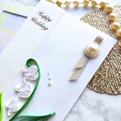 特別なお祝いに！＊すずらん クイリングのご祝儀袋 ご祝儀袋・袱紗