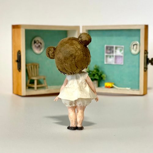 和紙人形とドールハウスセット『KuKuBeA(くくべあ)＆ブルーの