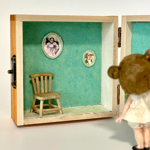 和紙人形とドールハウスセット『KuKuBeA(くくべあ)＆ブルーの