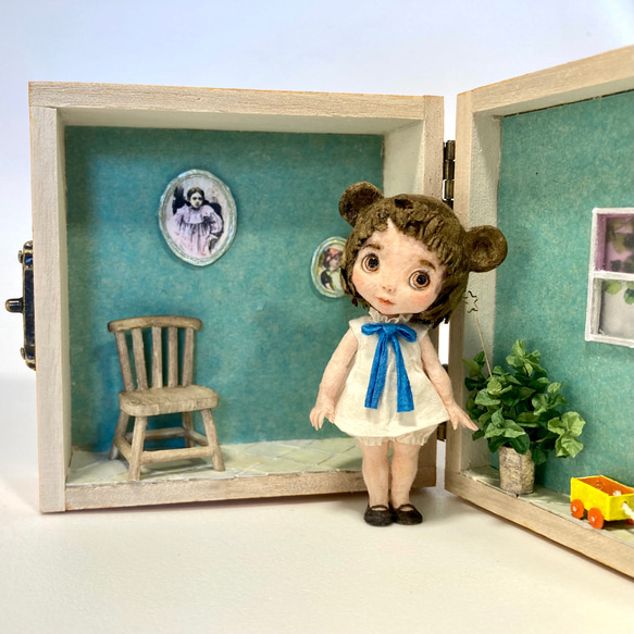 KuKuBeA(くくべあ)＆青のドールハウス　和紙人形 3枚目の画像