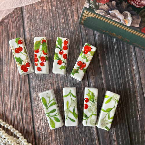 てふ✳︎貝殻✳︎クリスマス✳︎モチーフ箸置き4個セット てふ✳︎貝殻