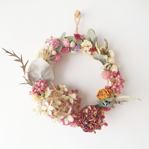 ドライフラワーリース♡ギフト リース cocoshop 通販 16746306｜Creema