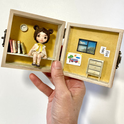 KuKuBeA(くくべあ)＆黄色のドールハウス　和紙人形 11枚目の画像
