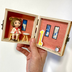 KuKuBeA(くくべあ)＆ピンクのドールハウス　和紙人形 11枚目の画像
