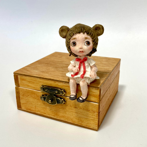 和紙人形KuKuBeA(くくべあ)＆ピンクのミニチュアハウス 〜ギフト