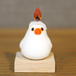 文鳥キャンドルの置物 ガラス 4枚目の画像