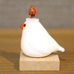 文鳥キャンドルの置物 ガラス 2枚目の画像