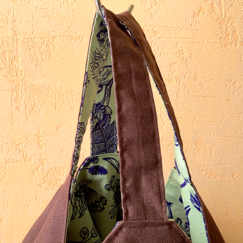 リバーシブル】八角形のちょっとそこまでバッグ ボヘミアンなパープル