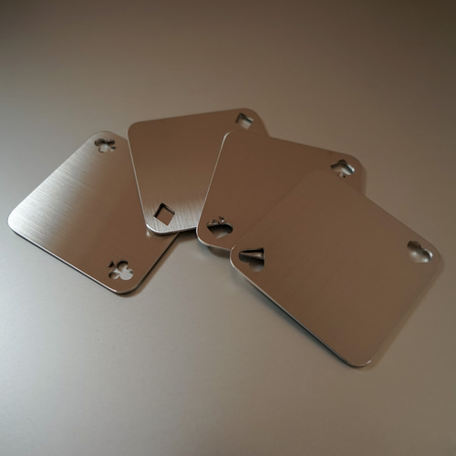 無地に変更可】ステンレス製 コースターセット / ティー・コーヒー