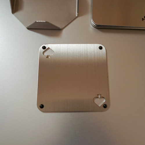 無地に変更可】ステンレス製 コースターセット / ティー・コーヒー