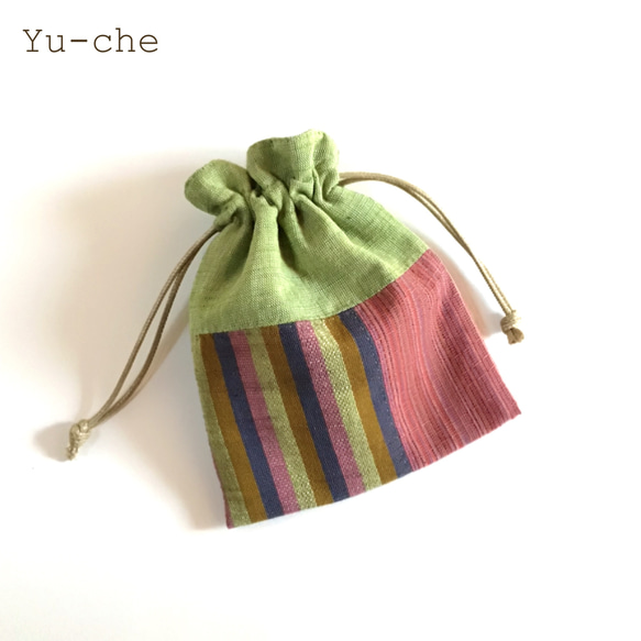 会津木綿の巾着袋 巾着袋 Yu-che 通販 16746545｜Creema(クリーマ)