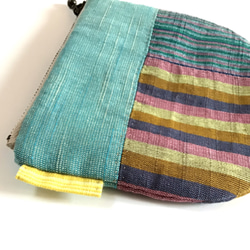 会津木綿のファスナーポーチ 3枚目の画像