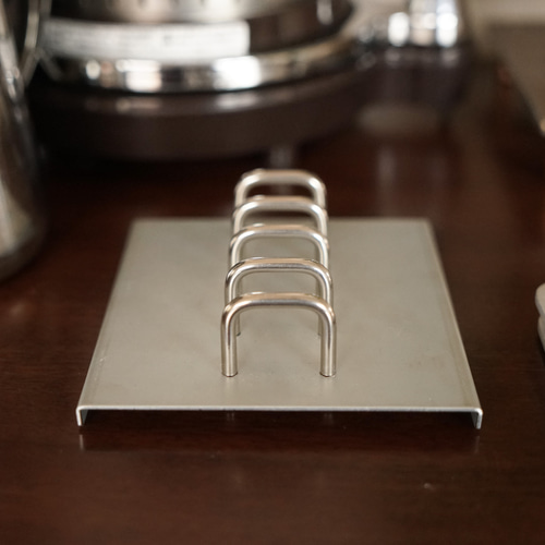 柄無しに変更可】つや消しアルミ製 コースターセット / ティー