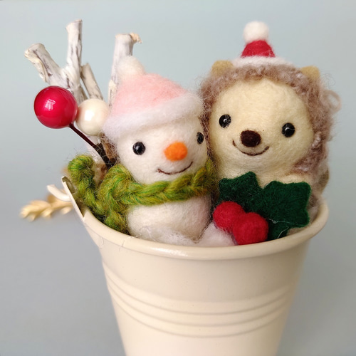 クリスマス☆雪だるま&ハリネズミ クリスマス☆雪だるま&ハリネズミ