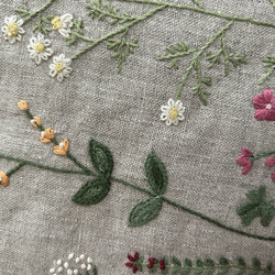 野の花刺繍バッグ 3枚目の画像