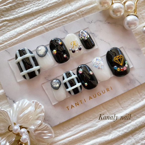 オーダー制】 メンバーカラー 黒 ブラック ぷっくり チェック  