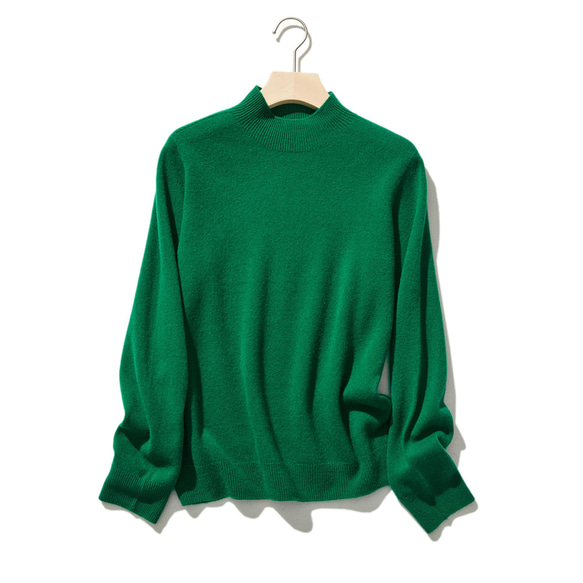 品質很好，因為它接觸到您裸露的皮膚。 100% 羊毛針織接縫蕾絲結構瓶頸 231016 第13張的照片