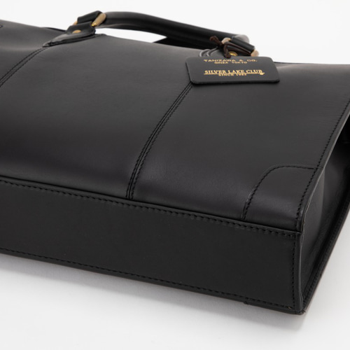 銀座タニザワ 革鞄 SLCオイルレザー2本手シングルファスナー ブラック