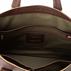 銀座タニザワ 革鞄 SLCオイルレザー2本手シングルファスナー ブラウン 8枚目の画像
