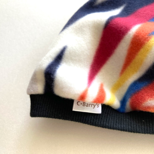 再販】 犬服 ネイティブオルテガ柄フリース❤︎ ホワイトBK